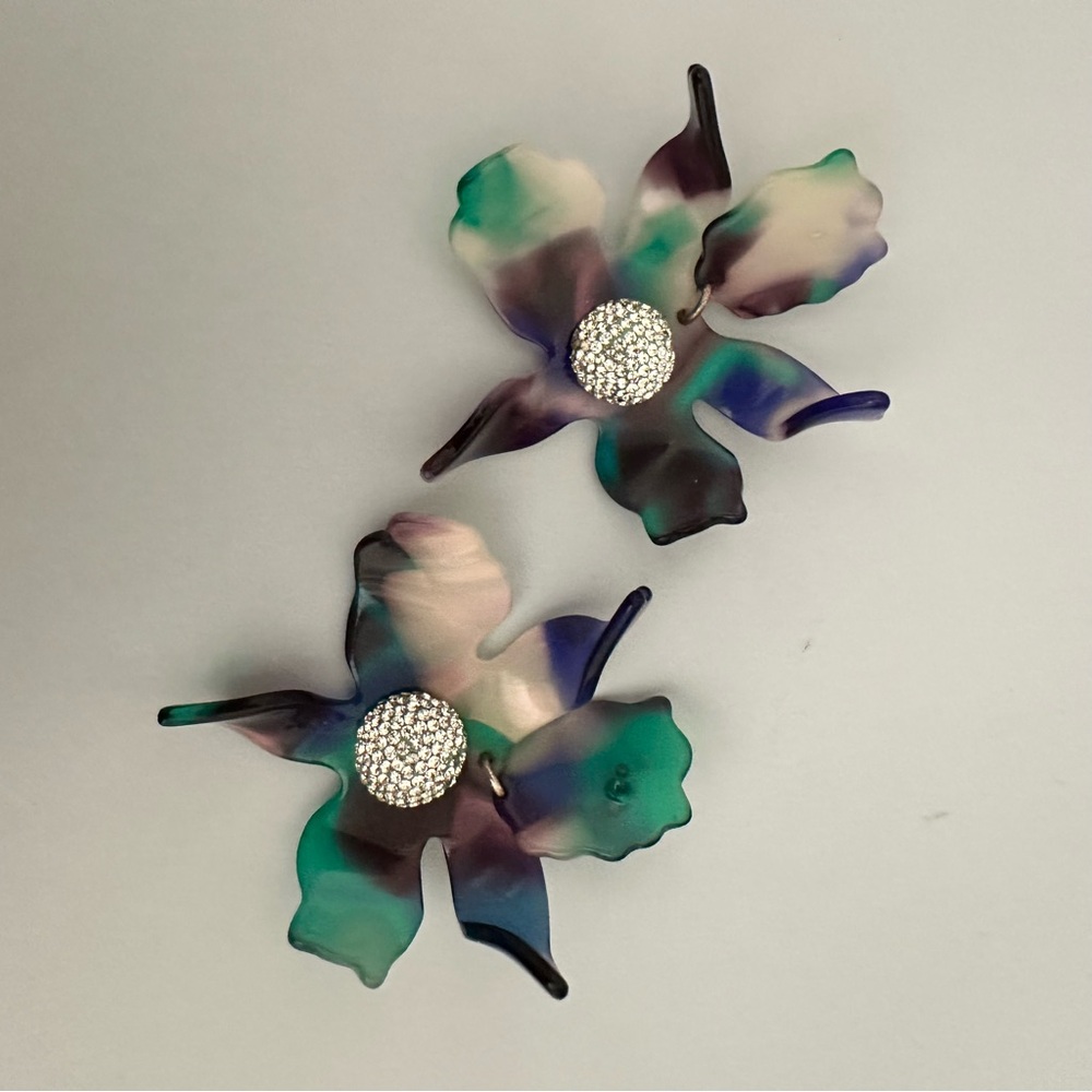 Lele Sadoughi Crystal Lily Earrings - Picture 10 of 14